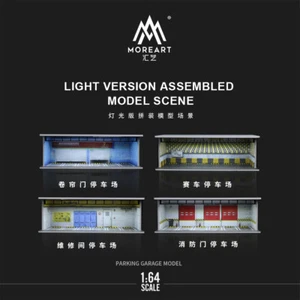 1/64 Diorama Car Garage Model LED Lighting City Building Scene Display Model Toy - Picture 1 of 49