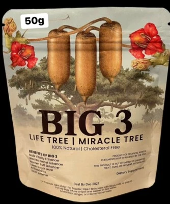 Kigelia Africana Male Enlargement Powder- Female Breast & butt Enhancer 50g Foto 1 de 4