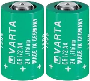 2Pcs Varta CR1/2 AA 3V Battery CR14250 Cylindrical 950mAh CR-1/2-AA - Picture 1 of 8