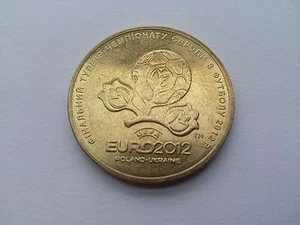 Ukraine, 1 UAH " EURO 2012 " Aluminum Bronze 2012 year - Picture 1 of 2