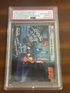 1999 Topps Pokemon Series 1 Ash Brock Misty Mewtwo First Movie Autograph Card - Picture 1 of 2