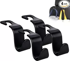 Amooca Car Seat Headrest Hook 4 Pack Hanger Storage Organizer Universal S Type. - Picture 1 of 5