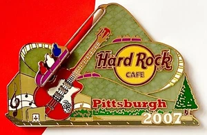 2007 HARD ROCK CAFE PITTSBURGH ROLLER COASTER GUITAR SLIDER LE PIN - Bild 1 von 2