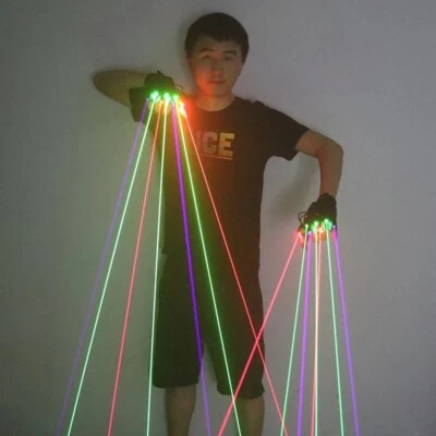 7 finger Color laser gloves dj laser show gloves PARTY LASER LED Laser Gloves - Image 1 of 4