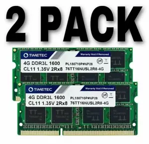 Timetec Hynix IC 8GB Kit (2x4GB) DDR3L 1600MHz PC3L-12800 Non ECC Unbuffered ... - Picture 1 of 7