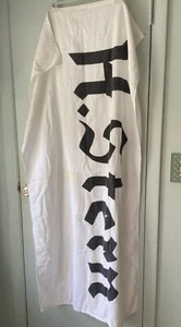 Vintage H Stern Bath Towel Beach Towel White Black Graphic Word - Picture 1 of 5