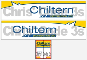 Code 3 Adhesive Vinyl Trailer Decals - Chiltern Distribution - 1/50 1/76 1/148