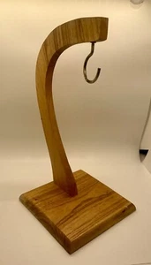 Vintage Hook Organizer Wood Stand Banana Holder Hangs Light Colored 11 Inches - Picture 1 of 8