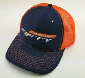 Chevy Camaro Fifty Navy/Orange Mesh Hat Richardson 112 Cap - Picture 1 of 6