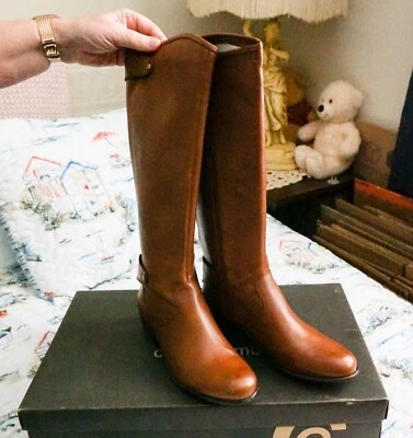 NWM Corso Como Luggage Color Leather Sussex Knee High Riding Boots 10 M - Image 1 of 4