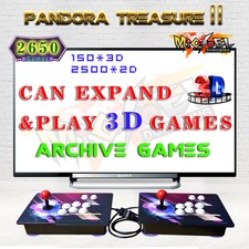 2650 Game Separable Pandora Treasure II 3D RetroGame Arcade Console Machine HDMI