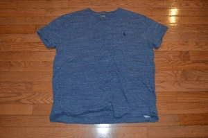 Herren POLO RALPH LAUREN blau meliert klassische Passform 100 % Baumwolle Sh Slev Hemd Größe M - Bild 1 von 4