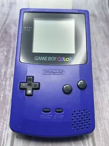 Nintendo Game Boy Color CGB-001 Midnight Purple Console Authentic Gameboy - Picture 1 of 8