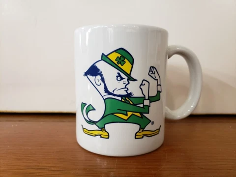 VTG Notre Dame Coffee Mug 1994 Made In USA Fighting Irish NCAA, Made in USA Cover