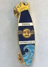 2006 Hard Rock Cafe Honolulu Hawaii Crown Surfboard Pin Le 300 Ocean Waves New
