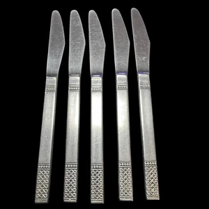 DANIKA Celtic Knot MSI Japan Dinner Knives Stainless Flatware 8.5” Set of 5 (A) - Picture 1 of 18