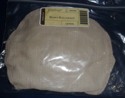 Longaberger 2004 Happy Halloween Basket Fabric Liner in Oatmeal #2859789 NEW