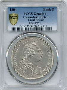 1804 Great Britain Bank of England Dollar, 5 Shillings S3768 - PCGS AU Detail - Picture 1 of 2
