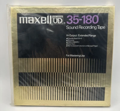 Maxell UD 35-180 Sound Recording Tape 3600 10.5 BLANK Reel to Reel factory bag - Image 1 of 4