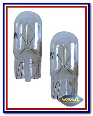 2 Ampoules Vega® Halogène T10 W5W "Maxi" 5W Veilleuses Feux de position - Photo 1/1