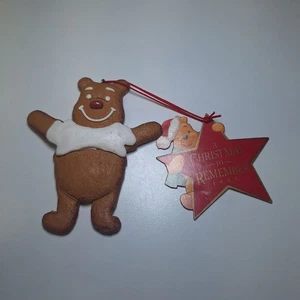 Disney Winnie The Pooh Bear Gingerbread Ornament 1999 Vintage Tag Christmas - Picture 1 of 5