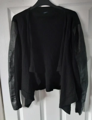 Cárdigan TOMMY HILFIGER Negro Tejido Lana Cuero Manga Larga Aprox Talla S/M? Foto 1 de 4