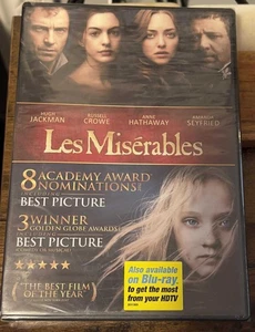 Les Miserables (2012) DVD Hugh Jackman, Russell Crowe Musical Drama- NEW SEALED - Picture 1 of 1