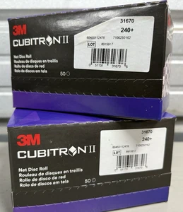 Paquete de 2 discos abrasivos 3M Cubitron II 5" 240 grano NOS 31670 - Imagen 1 de 4