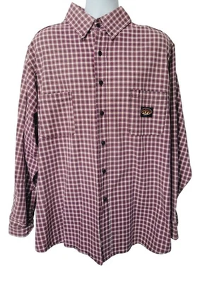 Camisa Rasco FR HRC2 3XL roja a cuadros resistente al fuego con botones algodón pesado Foto 1 de 4