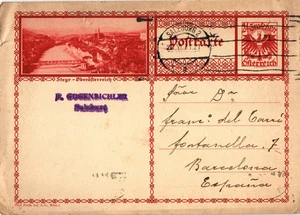 Austria 1931 Postal Stationery from Salzburg to Barcelona (2071) - Imagen 1 de 2
