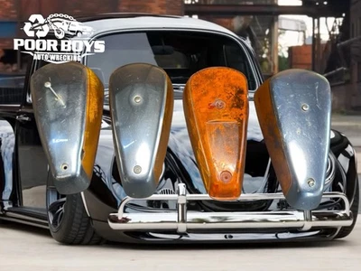 Juego de 4 luces ámbar de estacionamiento intermitentes exteriores vintage Volkswagen Beetle OEM Foto 1 de 4