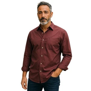 Camisa delantera marrón con botones roundtree & yorke Dillards talla 16-34 - Imagen 1 de 6