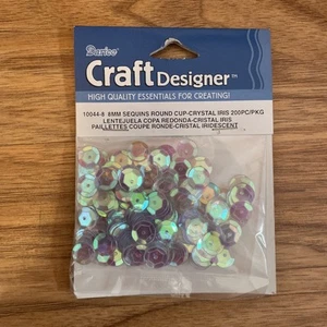 Craft Designer Cupped Sequins Crystal Iridescent 8MN - Picture 1 of 2