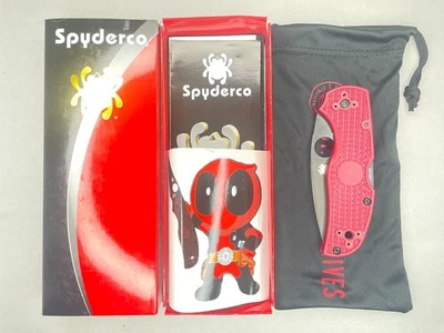 Spyderco Native 5 Lightweight Red FRN 4V Steel Knife C41PRDBK5 Exclusive NEW - Image 1 of 4
