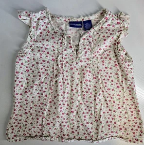 Vintage Genuine Kids from OshKosh 5T 100% Cotton Floral Blouse Cottagecore Shirt - Picture 1 of 7
