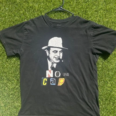 Camiseta Al Capone 'Sin Cap' Gráfica Negra Talla Grande Foto 1 de 2