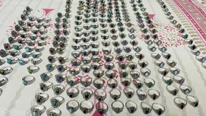 Lotto anelli 500 pezzi argento 925 placcato anelli di design ~ anelli boho ~ regalo di Natale ~ - Foto 1 di 10