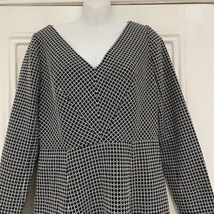 Damsel in a Dress ‘Perla Tweed Dress’ - Black White Geometric - Size 14 - Picture 1 of 6