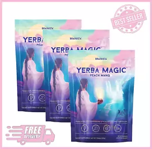 Yerba Magic Yerba Mate Instant Tea Powder - 11oz Peach Mango Flavors 30 Servings - Picture 1 of 15