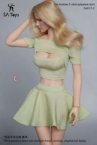 1/6 Strapless Hollow Shirt Short Skirt Fit 12''Female TBL PH Action Figure Body - Picture 1 of 1