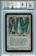 MTG Alpha Wall of Swords BGS 9 Mint BAS 10 Magic Card WOTC Amricons 3427
