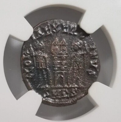 Constantine II Roman Empire BI Nummus AE3/4 NGC XF Ancient Epfig Hoard Pedigree - Image 1 of 4