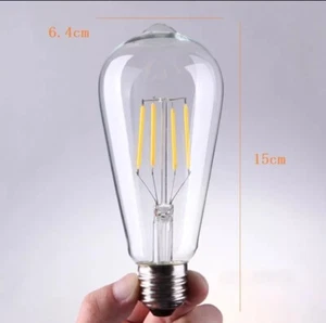 LED Leuchtmittel 4W 220V~250V E27 Schraubhalter warmweiß Lichter Birne Leuchten - Bild 1 von 6