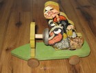 Antique Vtg Fisher Price #703 Popeye The Sailor Pull Toy 1936 Wood Rare Original