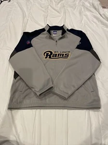 St. Louis Rams NFL Reebok Team Apparel Herren Quarter Zip Polyester Pullover XL - Bild 1 von 12