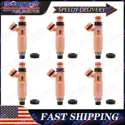 6Pcs Fuel Injectors 23250-20030 For Toyota Sienna Solara Lexus RX400h RX330 3.3L - Image 1 of 4