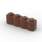 Lego 10x Palisade 1x4 brick log profile 30137 braun reddish brown
