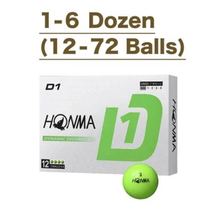 HONMA D1 Golf Balls 2024 Model BT2401 1-6 Dozen (12-72 pcs) Green Japan NEW - Picture 1 of 15