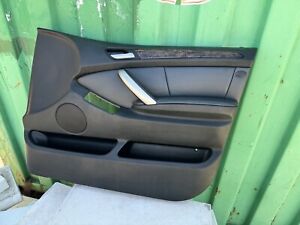 2000-2006 BMW X5 Passenger Right Front Black  Leather Interior Door Panel