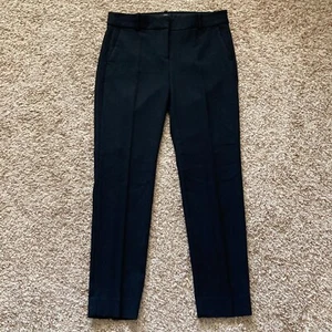 J Crew 365 Cameron Pants Women's 10 Black Trousers Flat Front Mid-Rise Stretch - Picture 1 of 11